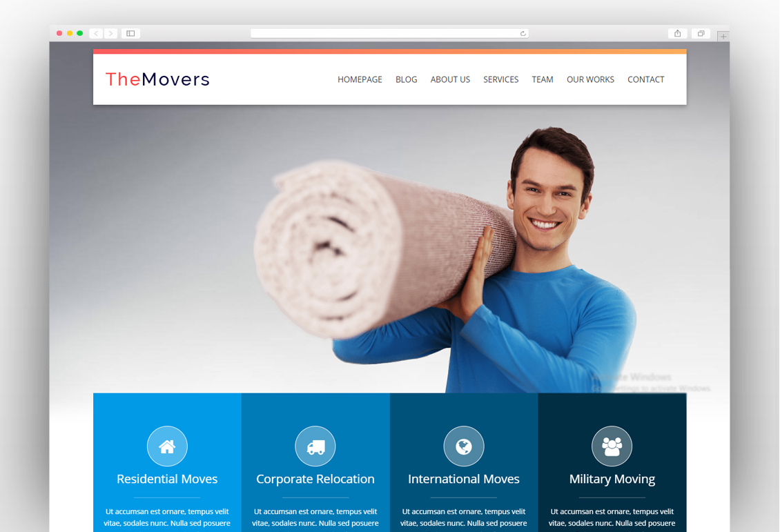 Movers - Moving Company WordPress Theme