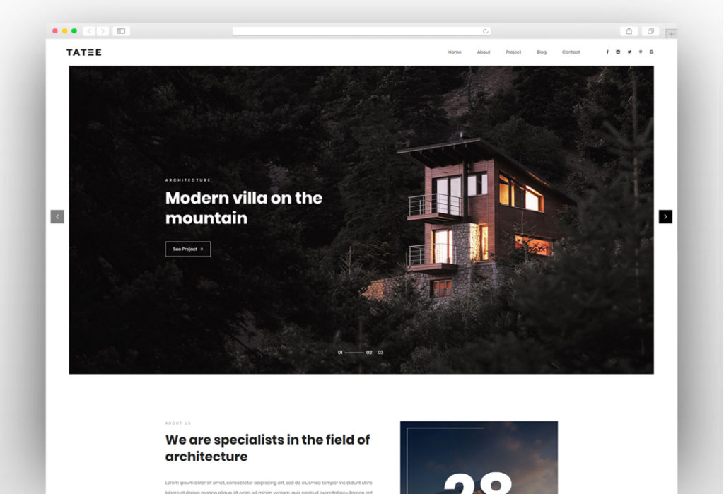 Tatee - Architecture and Building Business WordPress Theme