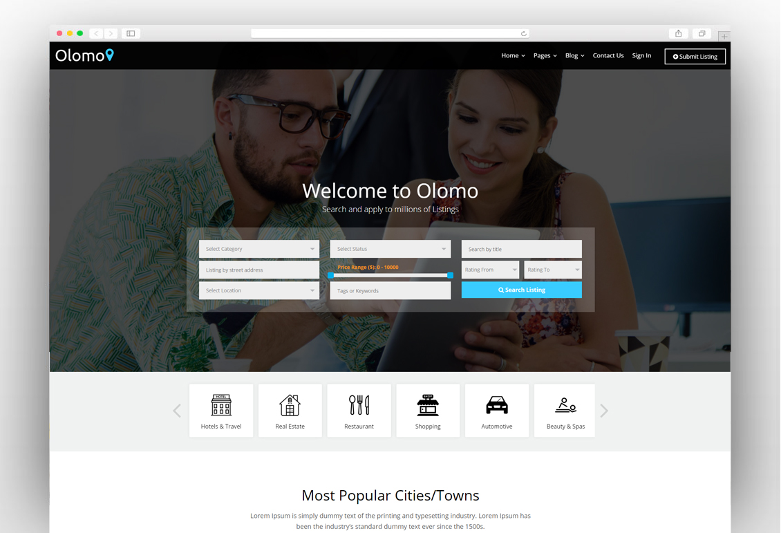 Olomo – Listings & Directory WordPress Theme