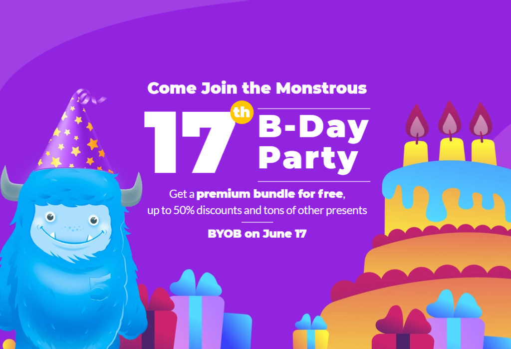 Template Monster’s Birthday Party – Get a premium bundle for free