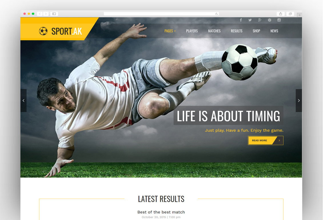 WordPress Sports Theme - SportAK