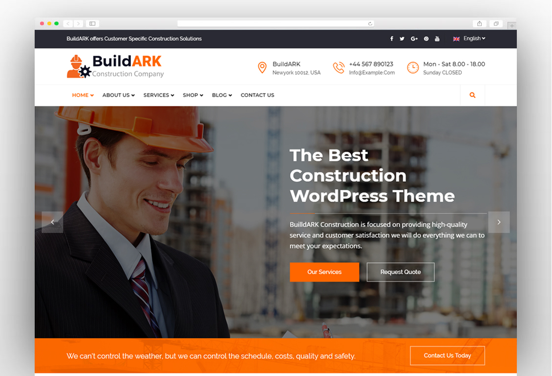 BuildARK- Construction Business WordPress Theme