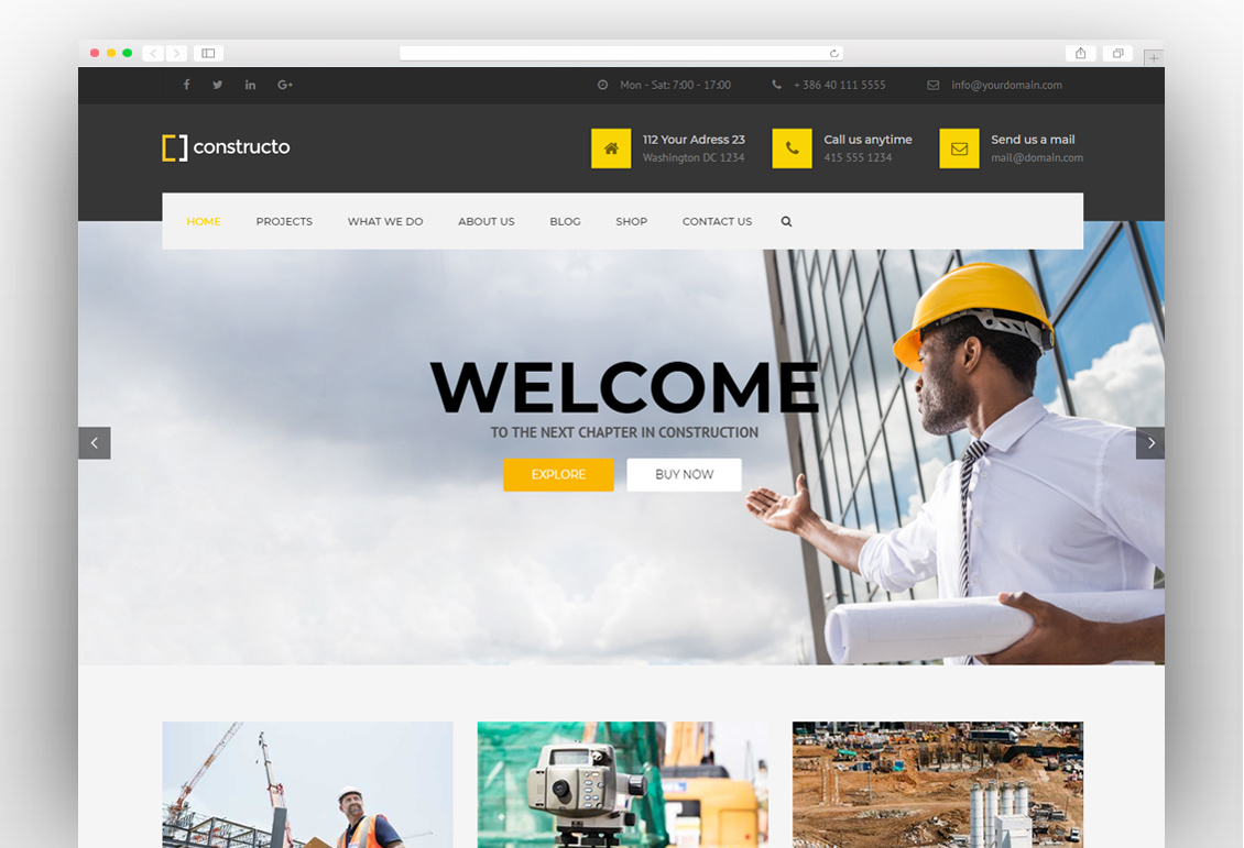 Constructo - Construction WordPress Theme