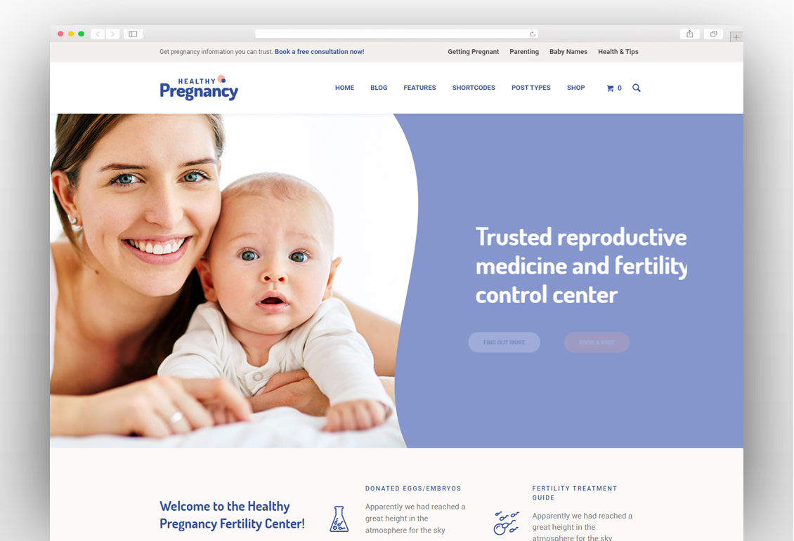 Maternity - a WordPress coming soon theme