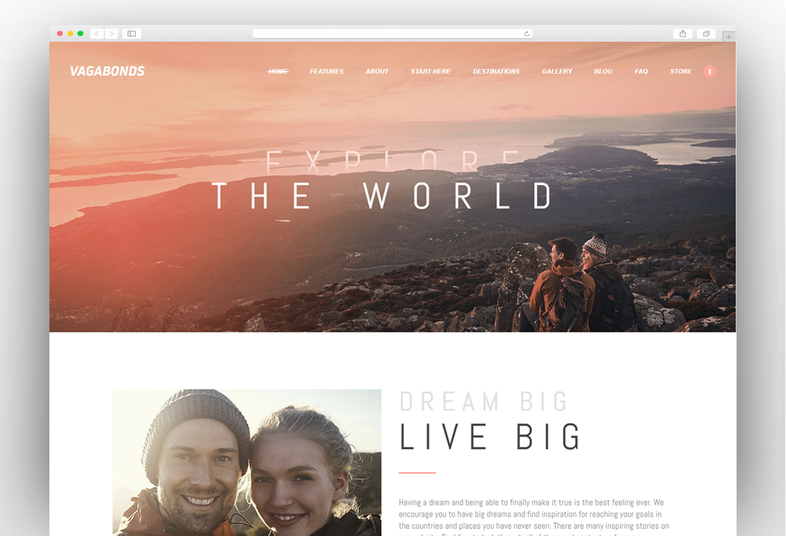 Vagabonds | Personal Travel & Lifestyle Blog WordPress Theme