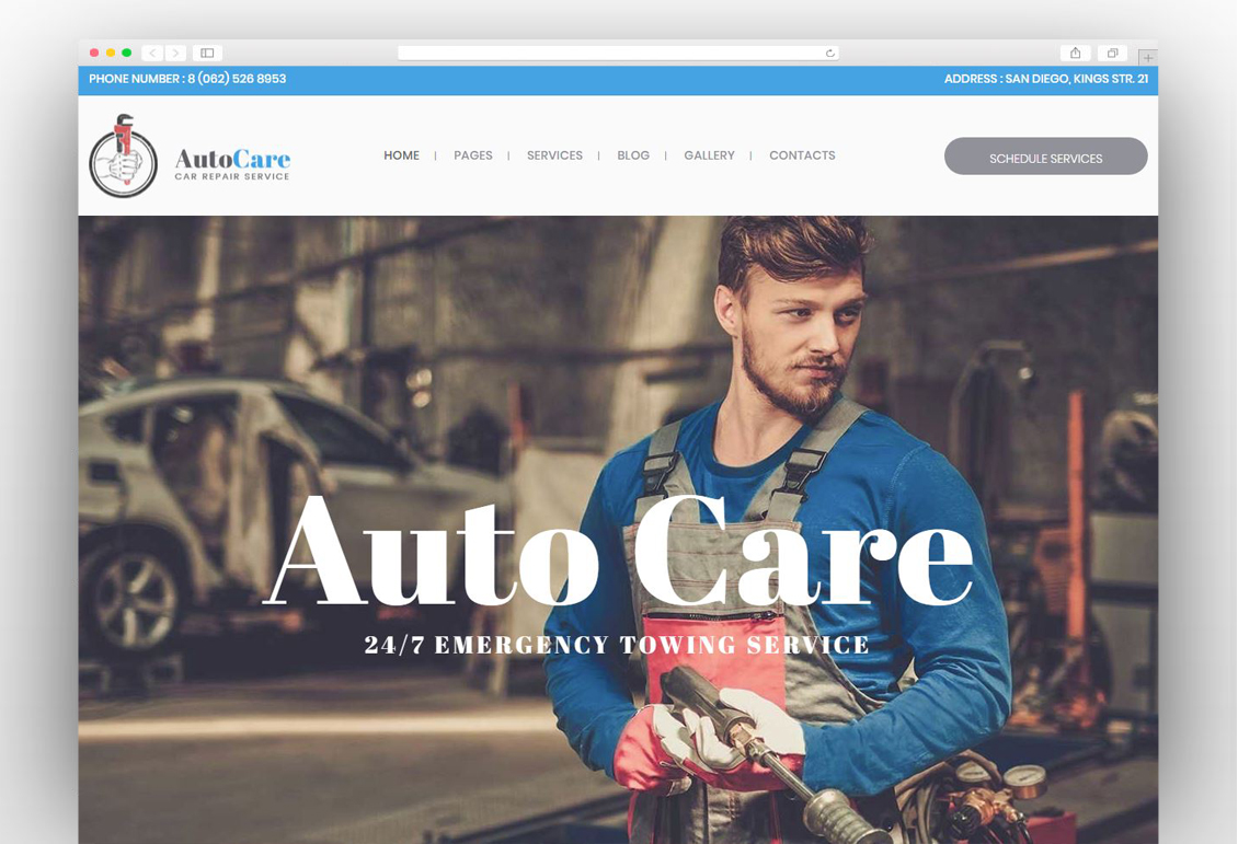 AutoCare - Auto Service WordPress Theme