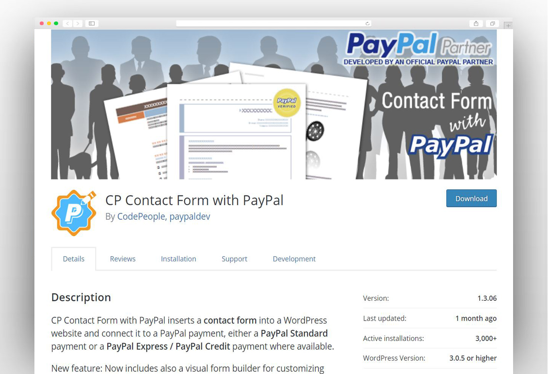 CP Contact Form with PayPal