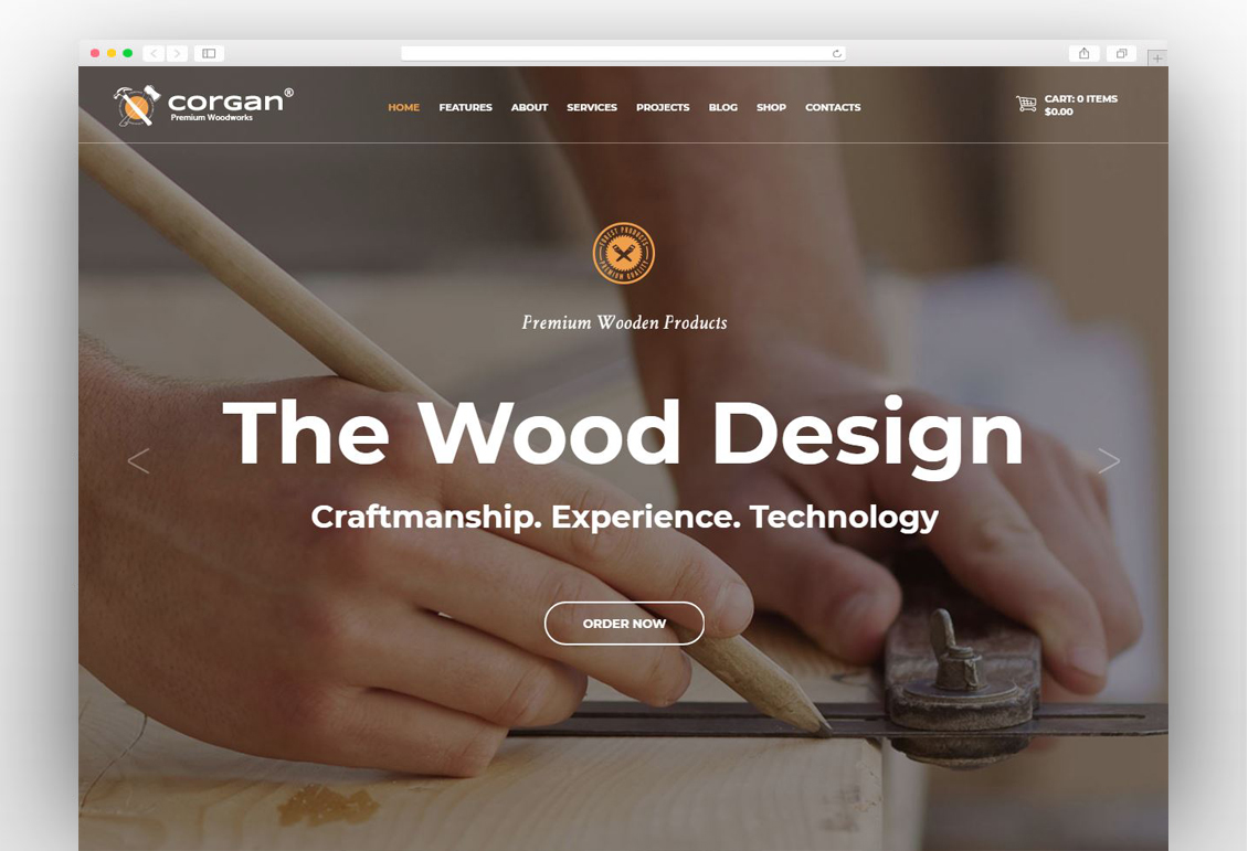 Corgan | Woodworks and Carpentry WordPress Theme