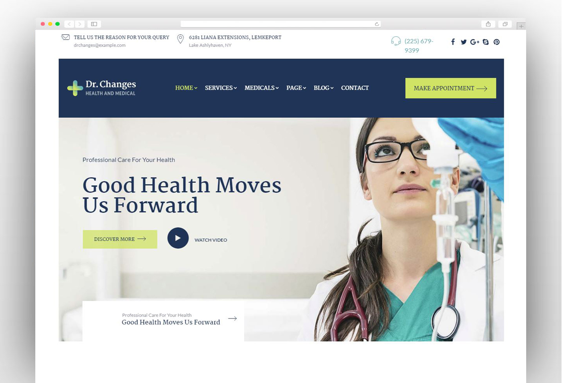 Dr.Changes - Doctor & Medical Clinic WordPress Theme