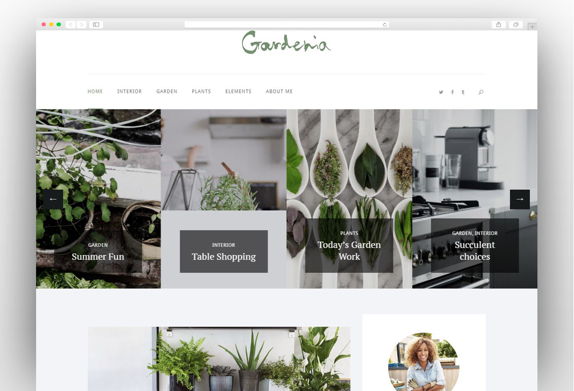 Gardenia - A Stylish Gardening Personal Blog WordPress Theme