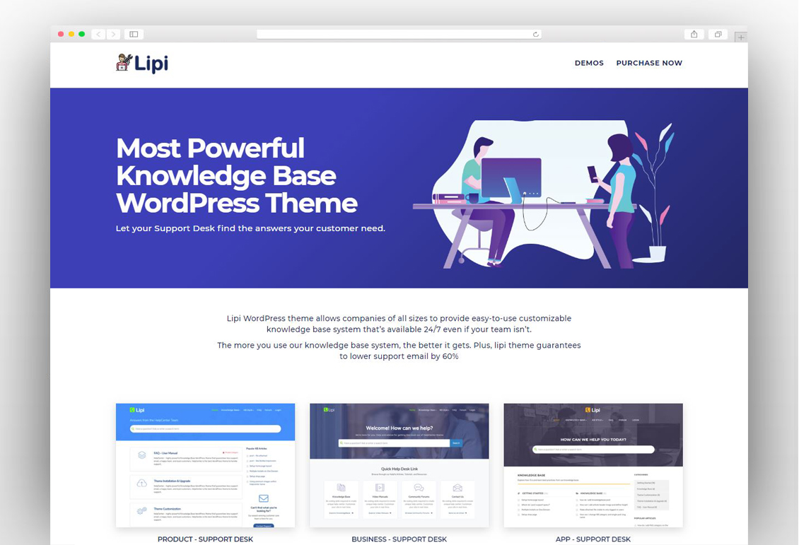Lipi - Self Service Knowledge Base and Creative WordPress Theme