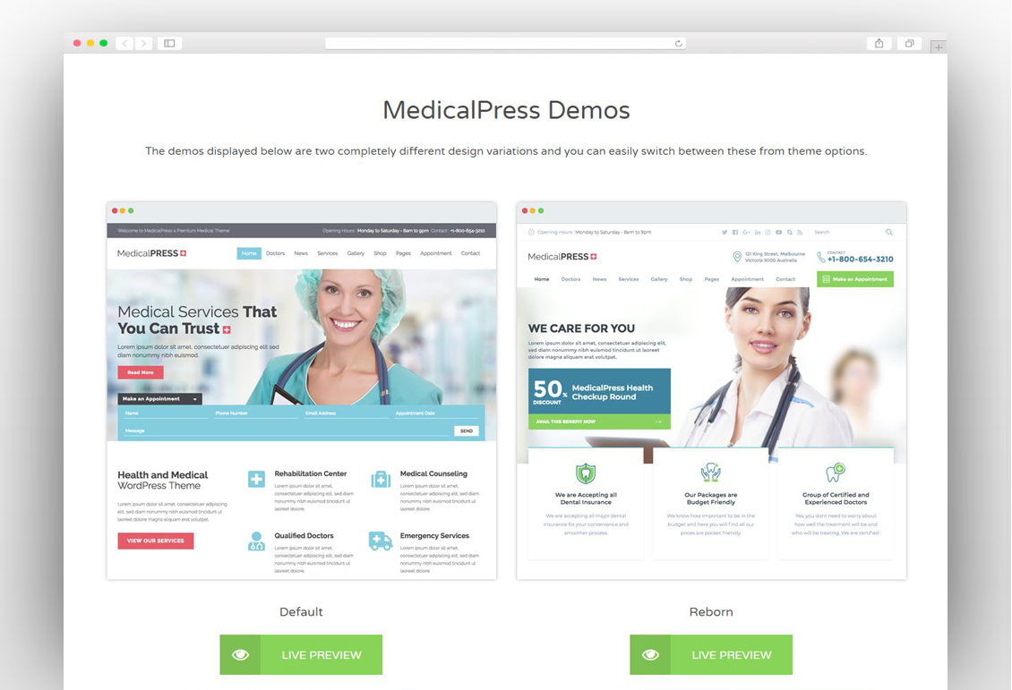 MedicalPress - Health and Medical WordPress Theme