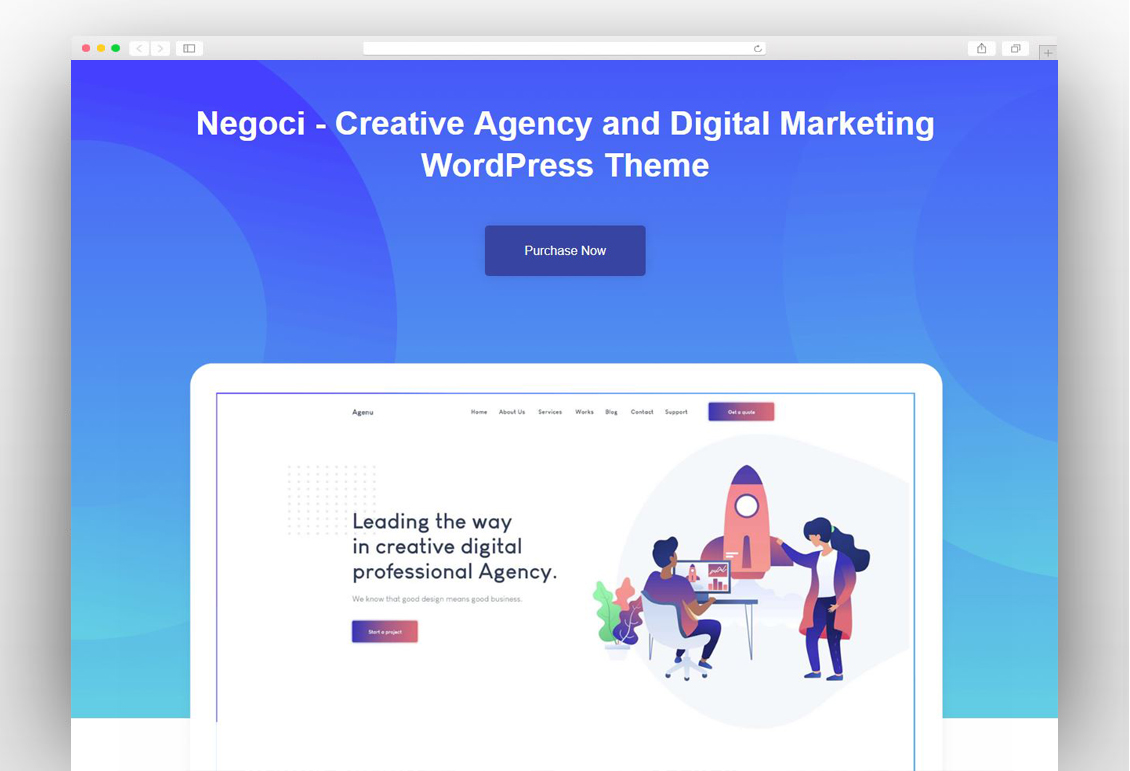 Negoci - Creative Agency and Digital Marketing WordPress Theme