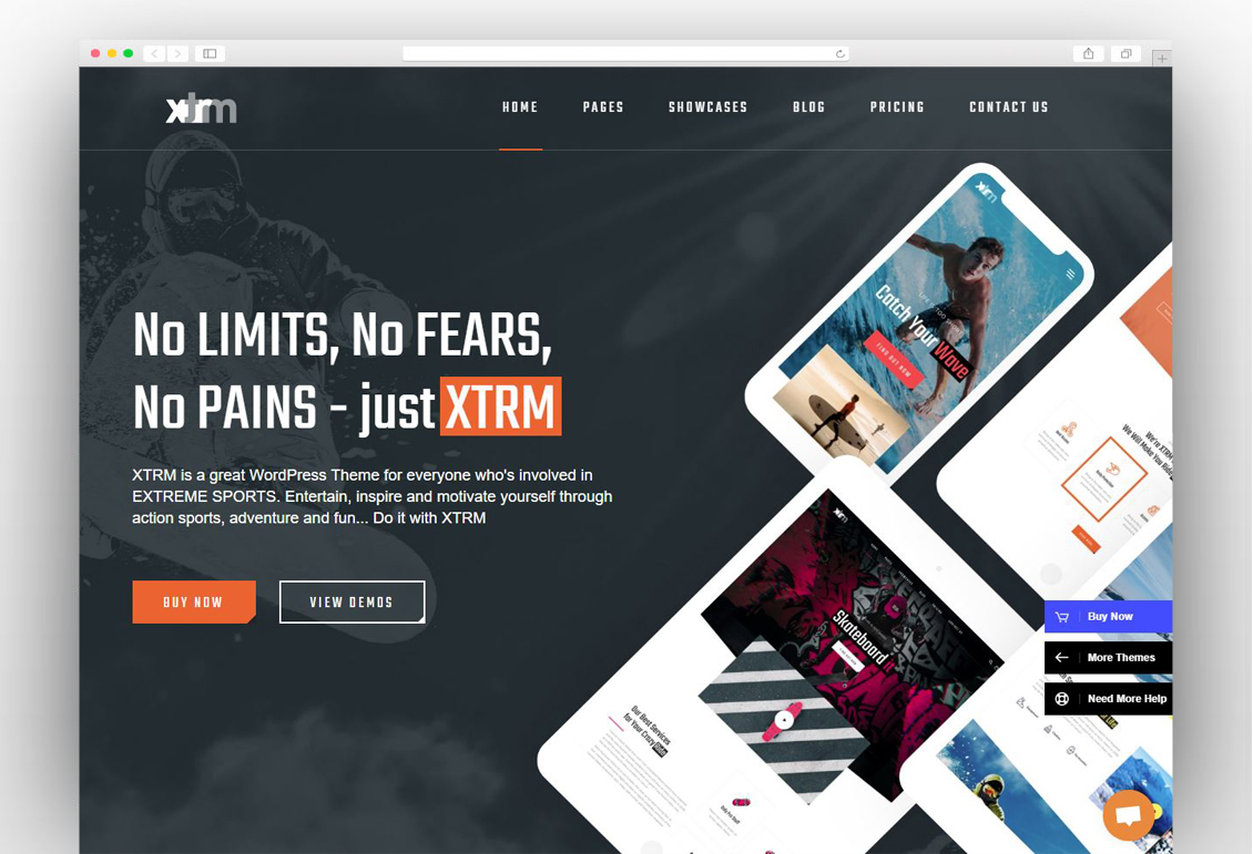 Sports XTRM - Extreme Sports, Snowboarding, Mountain Bike WordPress Sports