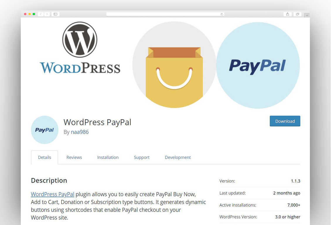 WordPress PayPal