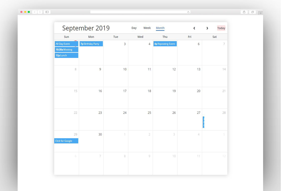 Best Free Bootstrap Calendars in 2019 New Template