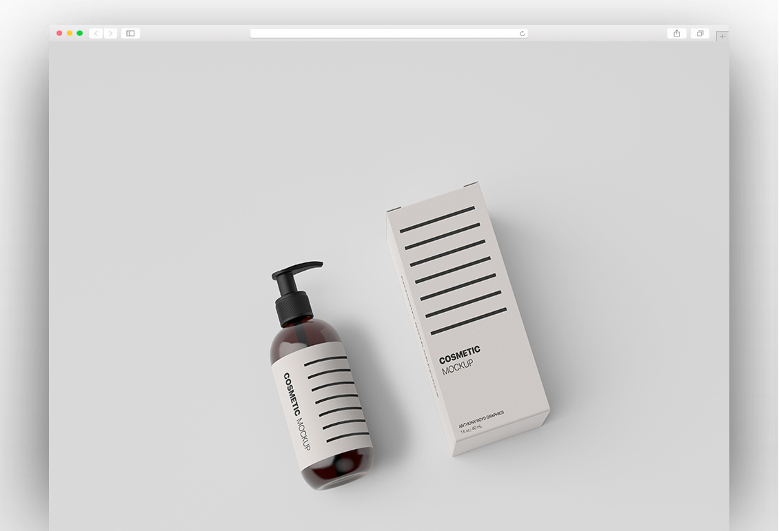 Cosmetic Bottle Dispenser PSD Mockup Available for Free