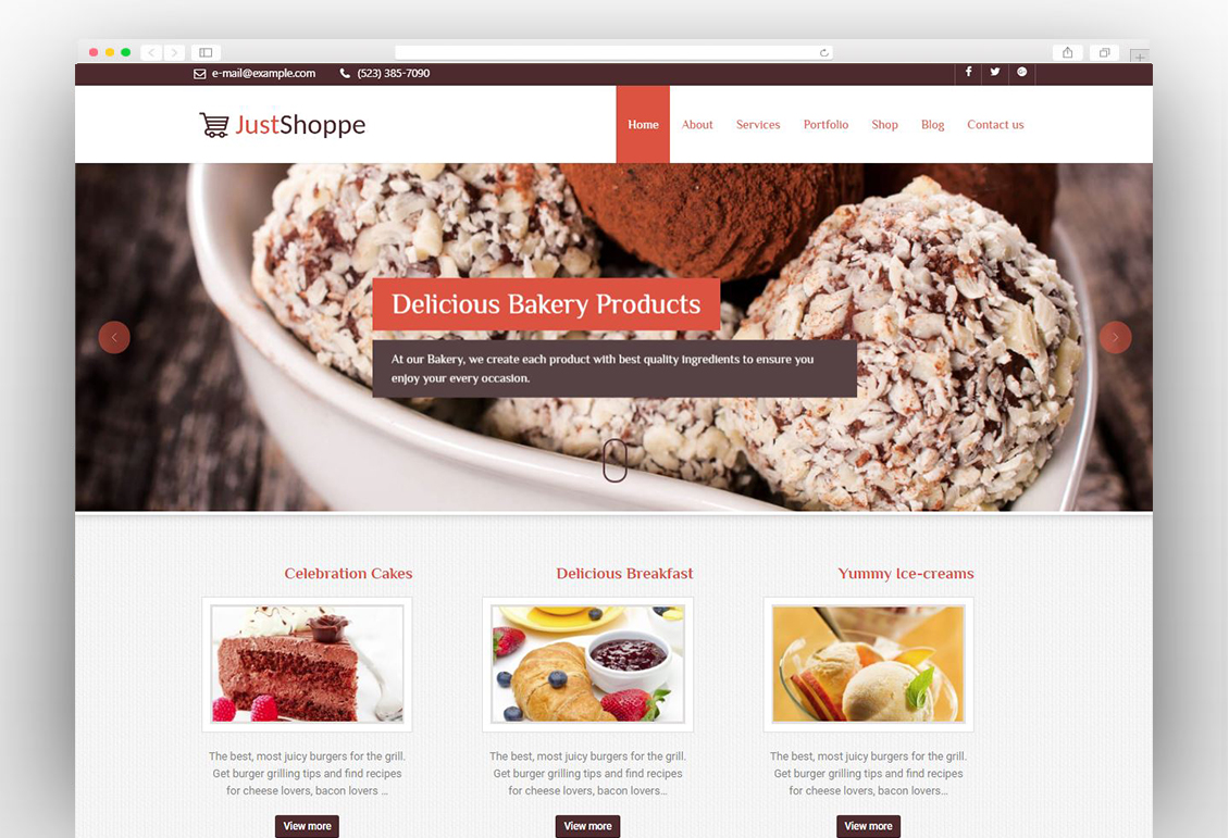Elementor Cake Bakery WordPress Theme – Justshoppe