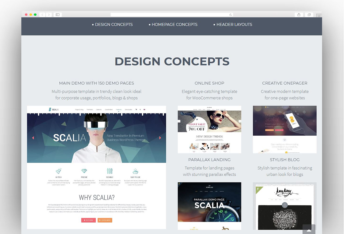 Scalia - Multi-Concept Business, Shop, One-Page, Blog Theme