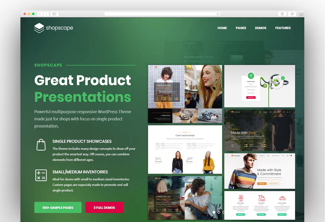 product presentation wordpress theme