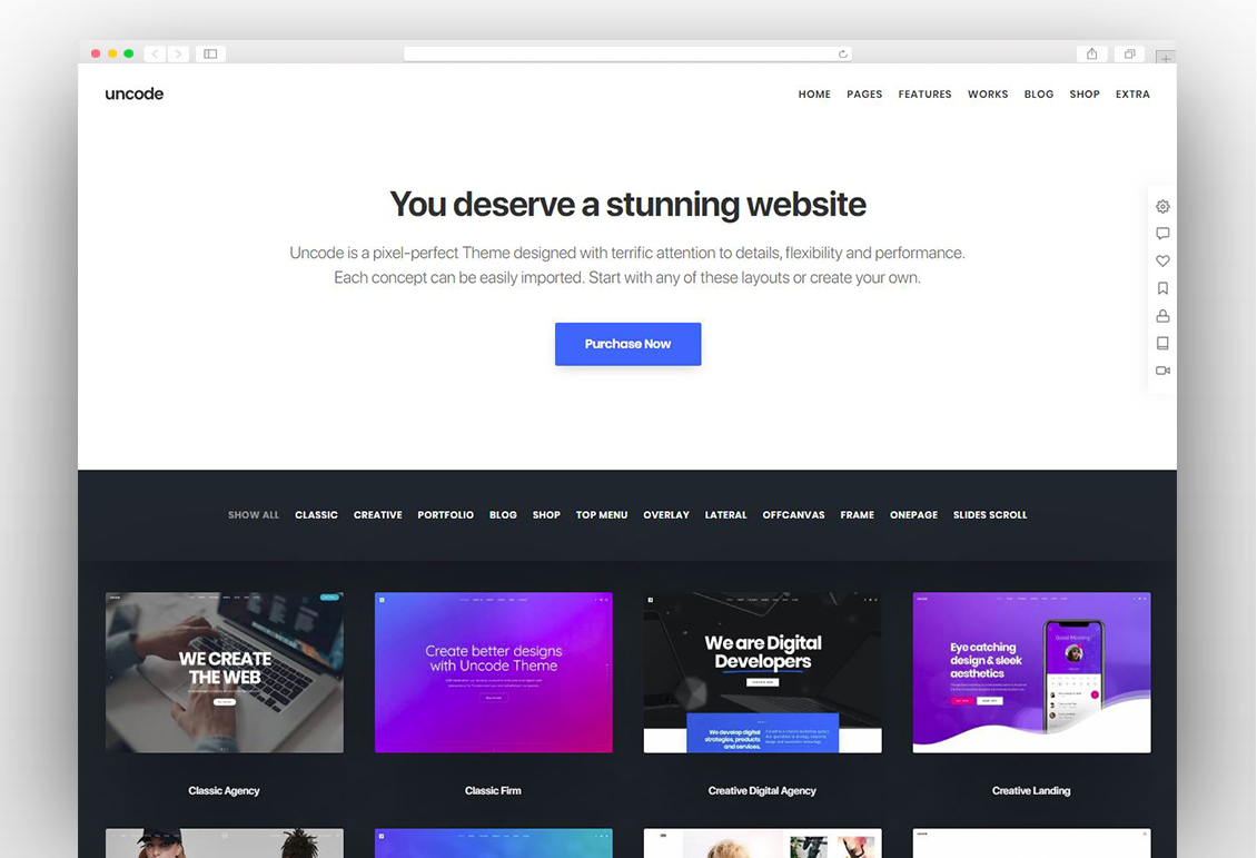 Uncode - Creative Multiuse WordPress Theme