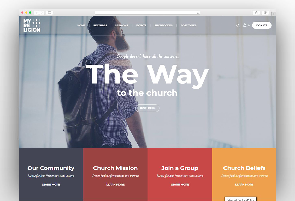 My Religion - Dedicated Church WordPress Theme with Events, Sermons and Donations