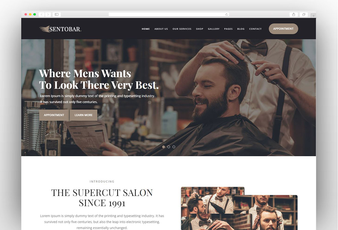 Sentobar - Beauty & Hair Salon WordPress Theme