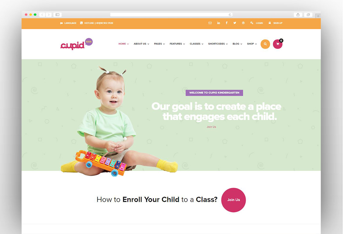 CUPID - Adorable Kindergarten WordPress Theme