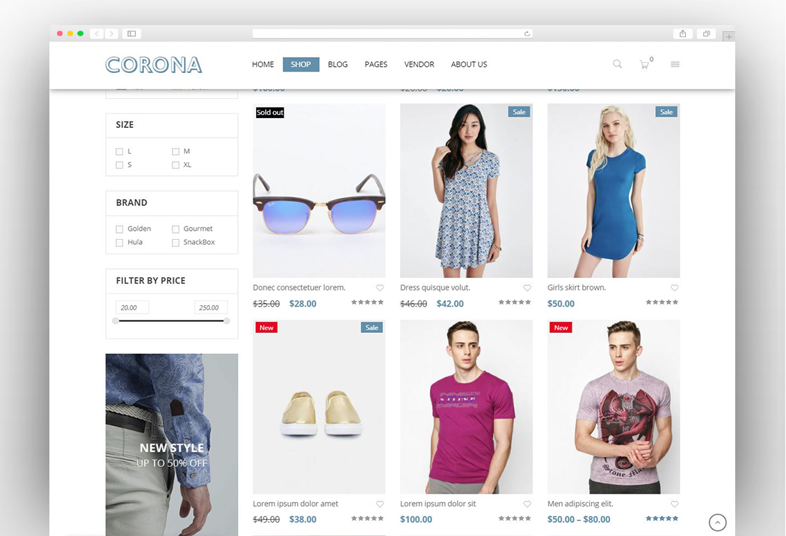 Corona | Fashion Clothing WooCommerce WordPress Theme