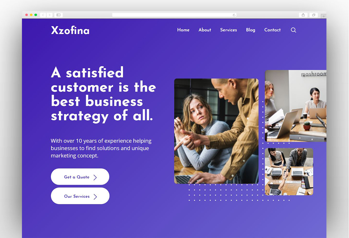 Xzofina - Business And Marketing WordPress Theme