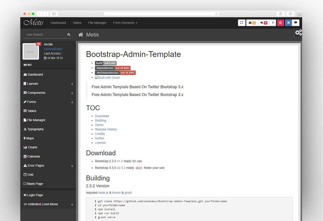 Bootstrap-Admin-Template