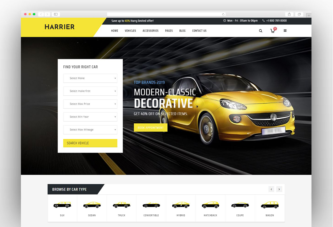 Harrier - Car Dealer and Automotive WordPress Theme