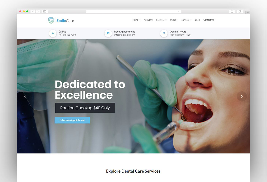 Medical & Dentist WordPress Theme