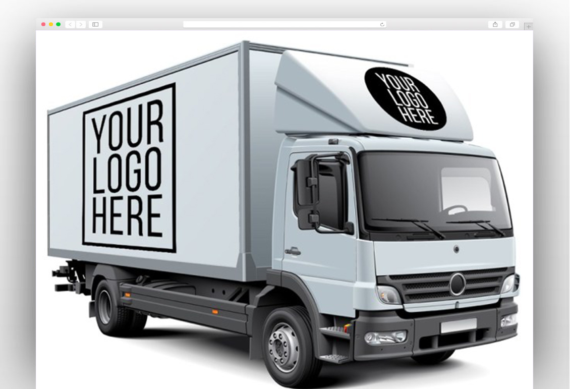 Truck PSD Mockup for Effective Vehicle Advertising
