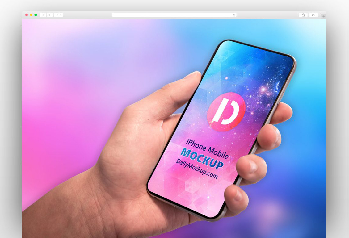 iPhone Mobile Mockup Free PSD