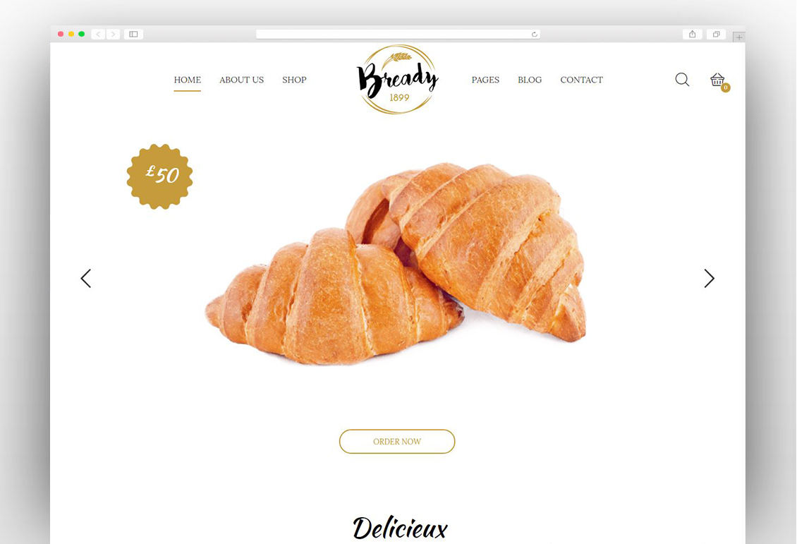 Bready – Cake Bakery WordPress Theme