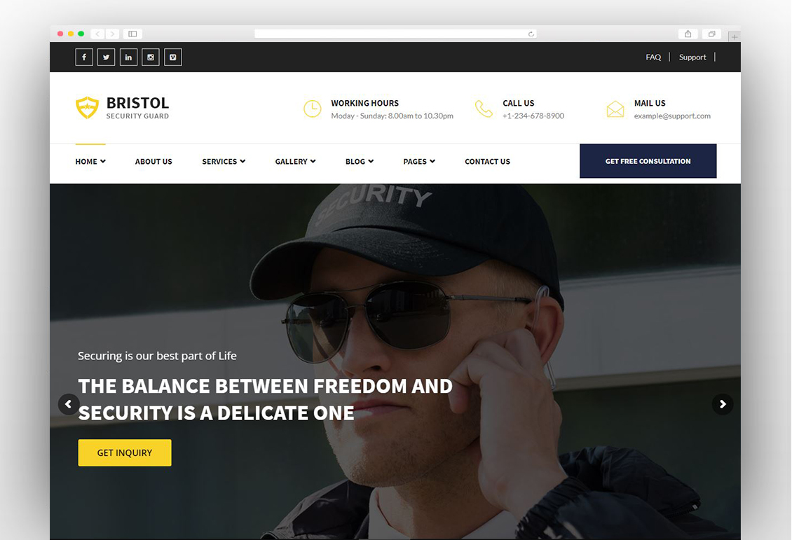 Bristol - Security & Guarding Services WordPress Theme