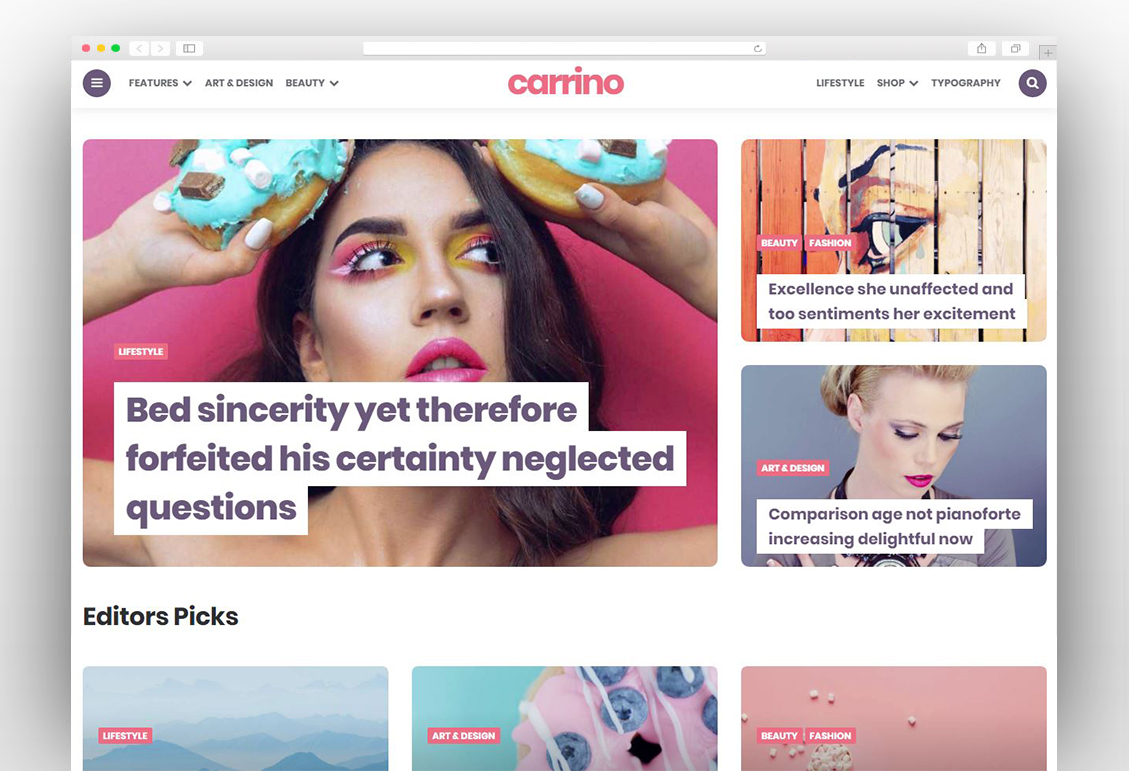 Carrino - An Exciting Gutenberg Blog Theme