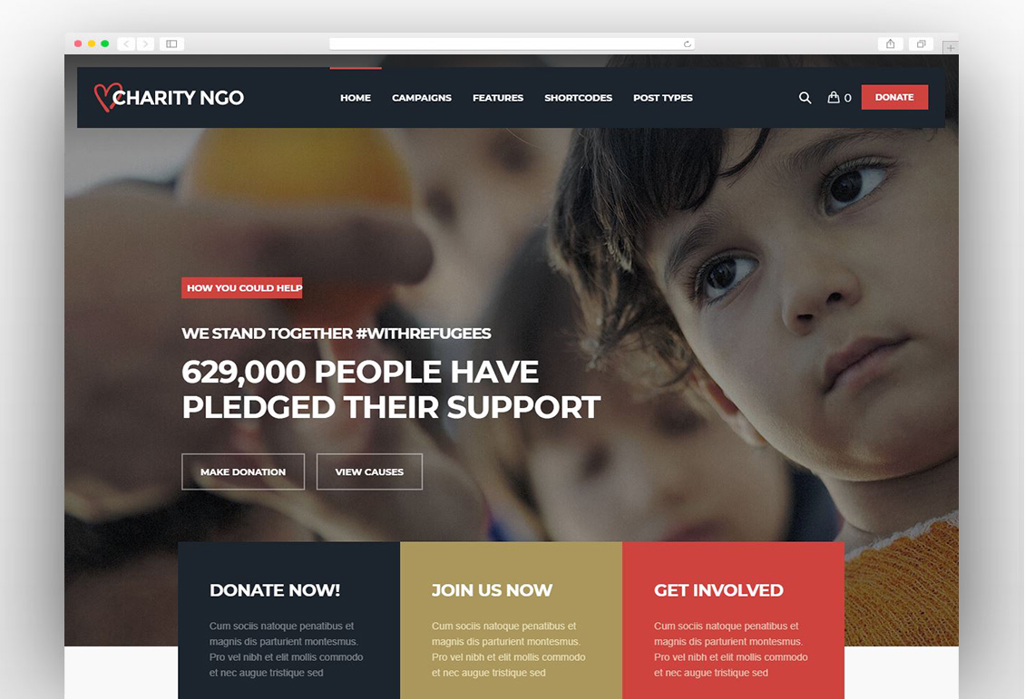 Charity NGO - Donation & Nonprofit Organization WordPress Theme