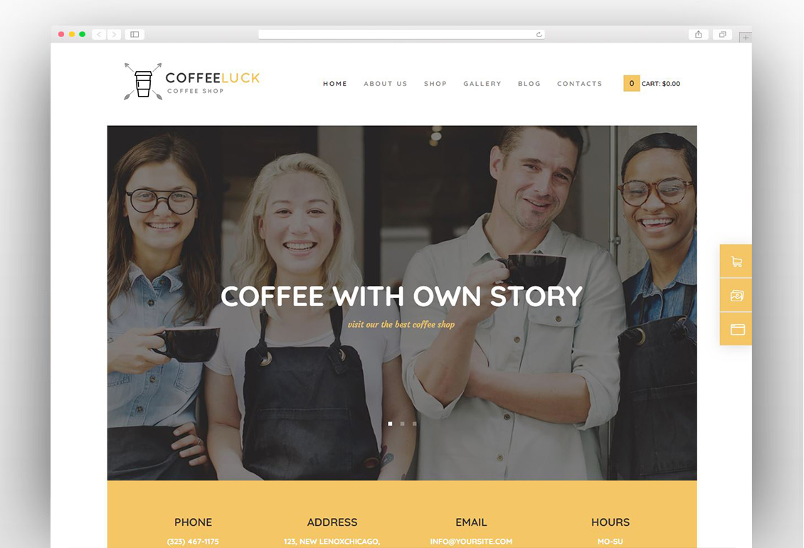 Coffee Luck | Cafe, Restaurant & Shop WordPress Theme