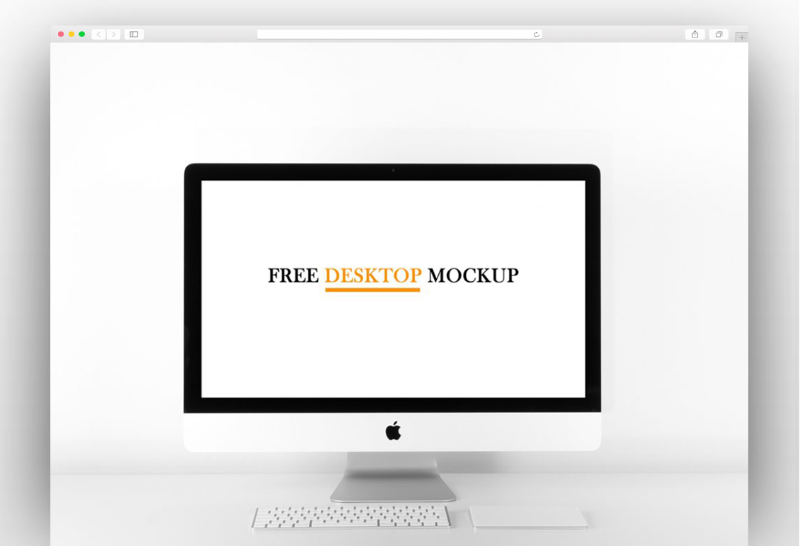 Free Desktop Mockup PSD File