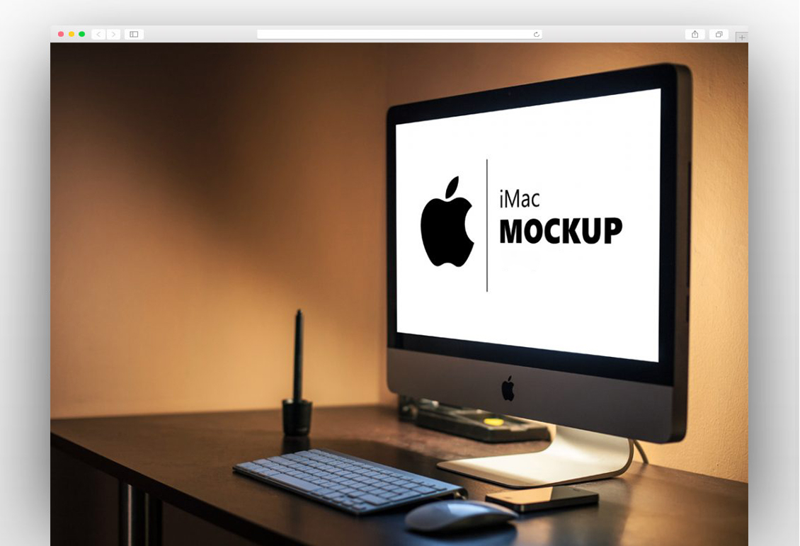 Free iMac Mockup PSD Template