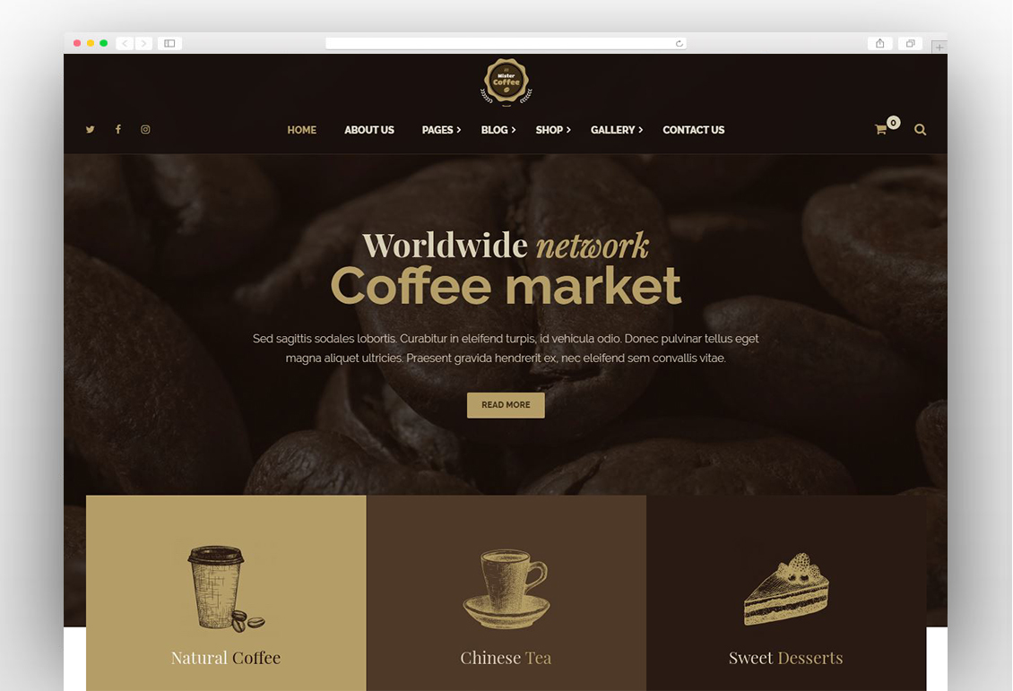 Mister Coffee - Caffeine Market Online Store WordPress Theme