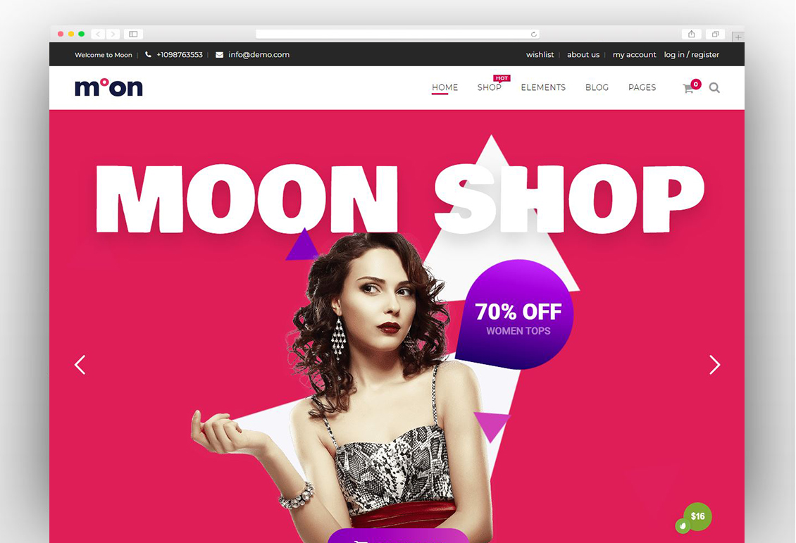 Moon Shop - Responsive eCommerce WordPress Theme for WooCommerce