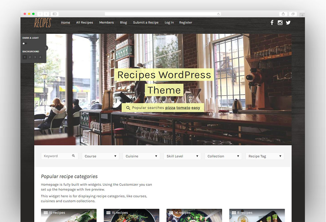 Recipes - WordPress Theme