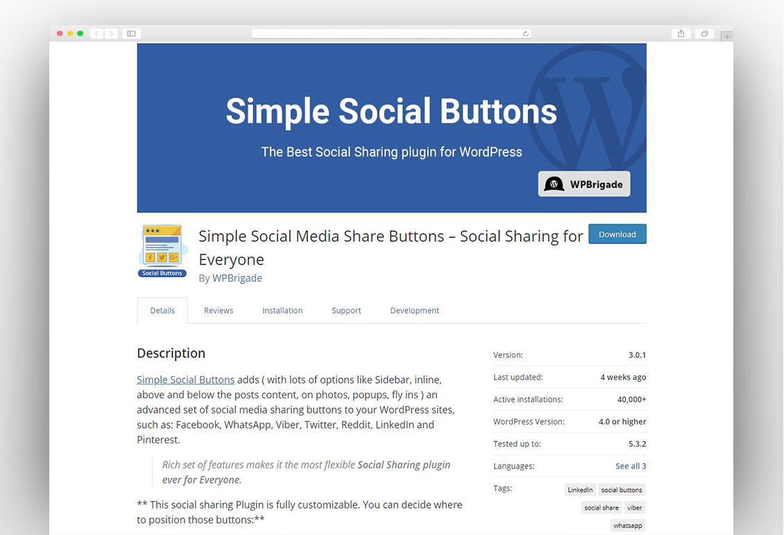 Simple Social Media Share Buttons – Social Sharing for Everyone