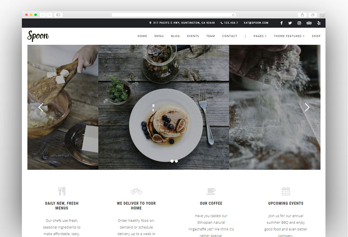 Spoon – a Premium Responsive Restaurant WordPress Theme