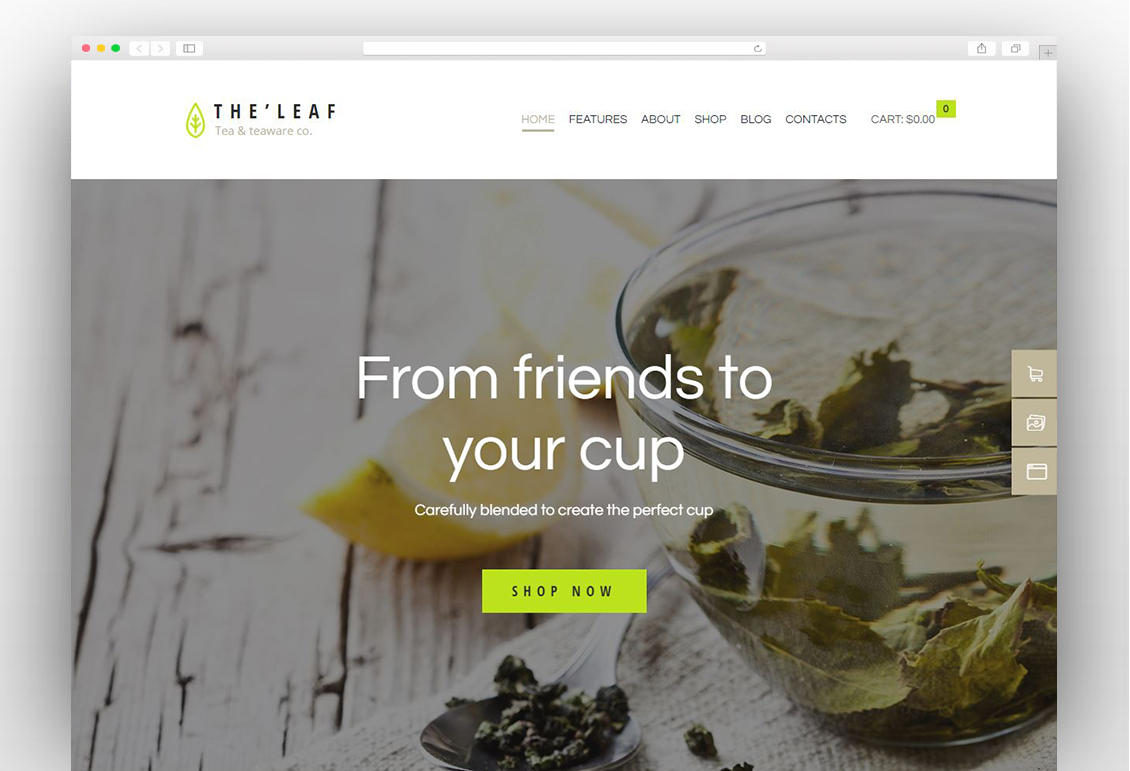 TheLeaf - Tea Production Company & Online Coffee Shop WordPress Theme