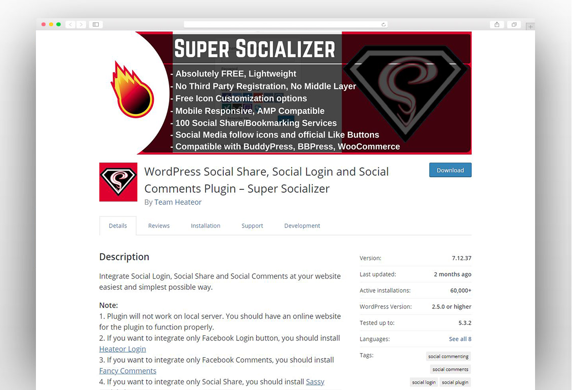 WordPress Social Share, Social Login and Social Comments Plugin – Super Socializer