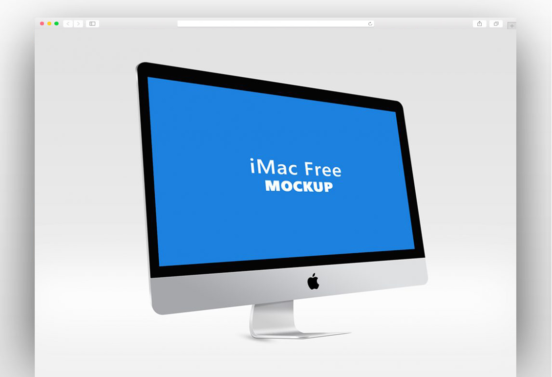 iMac Mockup Free PSD Template